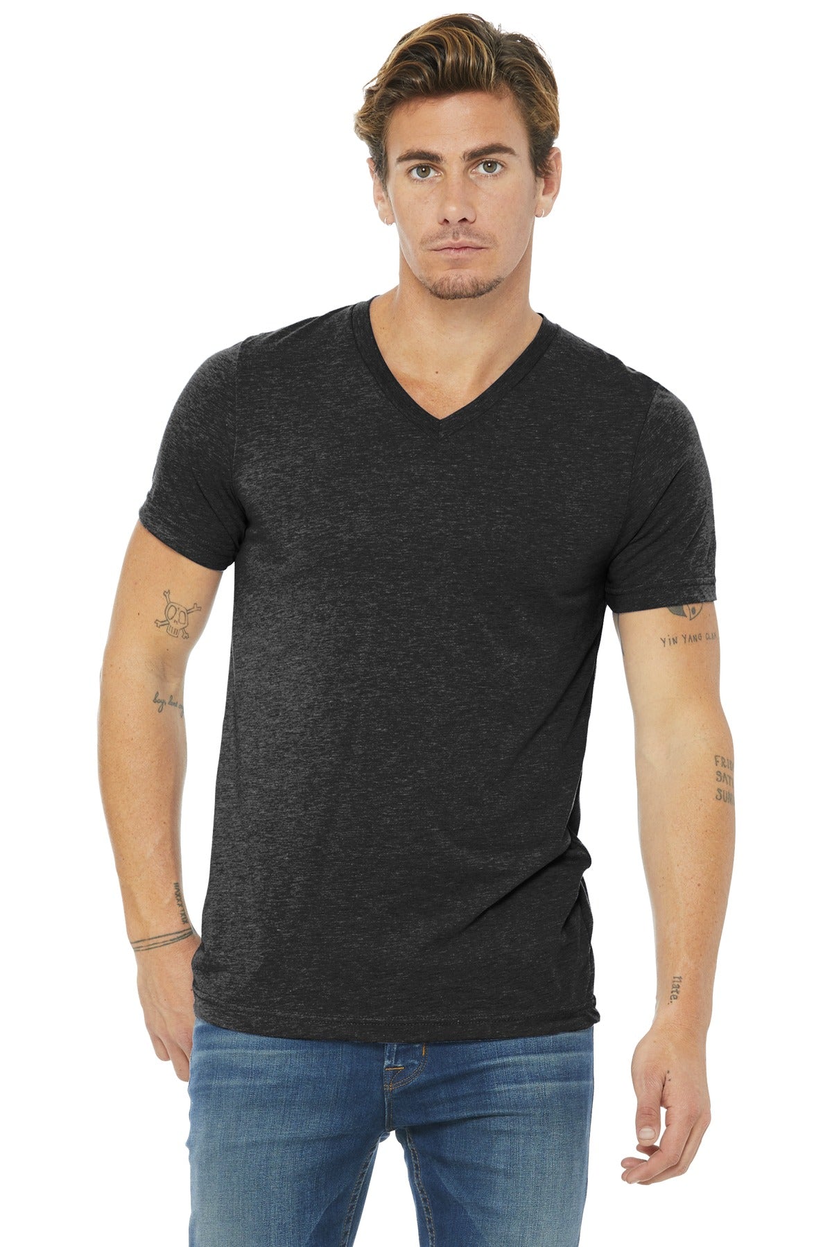 BELLA+CANVAS ® Unisex Triblend Short Sleeve V-Neck Te. BC3415 - DFW Impression