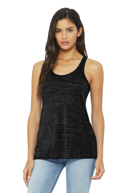 BELLA+CANVAS ® Women's Flowy Racerback Tank. BC8800 [Black Marble] - DFW Impression