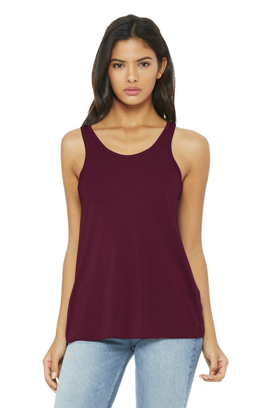 BELLA+CANVAS ® Women's Flowy Racerback Tank. BC8800 [Maroon] - DFW Impression