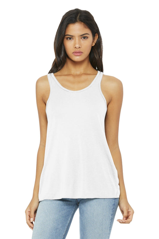 BELLA+CANVAS ® Women's Flowy Racerback Tank. BC8800 [White] - DFW Impression