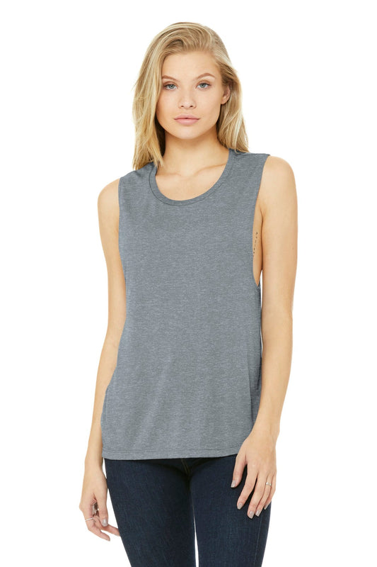 BELLA+CANVAS ® Women's Flowy Scoop Muscle Tank. BC8803 [Athletic Heather] - DFW Impression