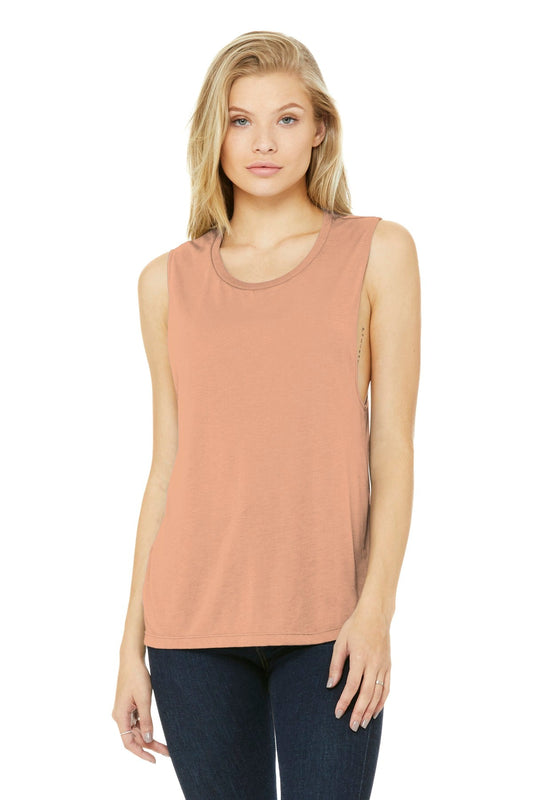 BELLA+CANVAS ® Women's Flowy Scoop Muscle Tank. BC8803 [Peach] - DFW Impression