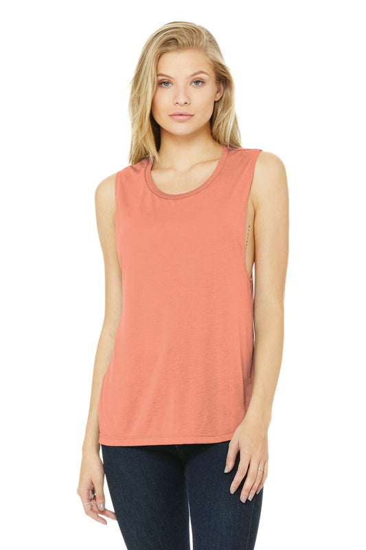 BELLA+CANVAS ® Women's Flowy Scoop Muscle Tank. BC8803 [Sunset] - DFW Impression