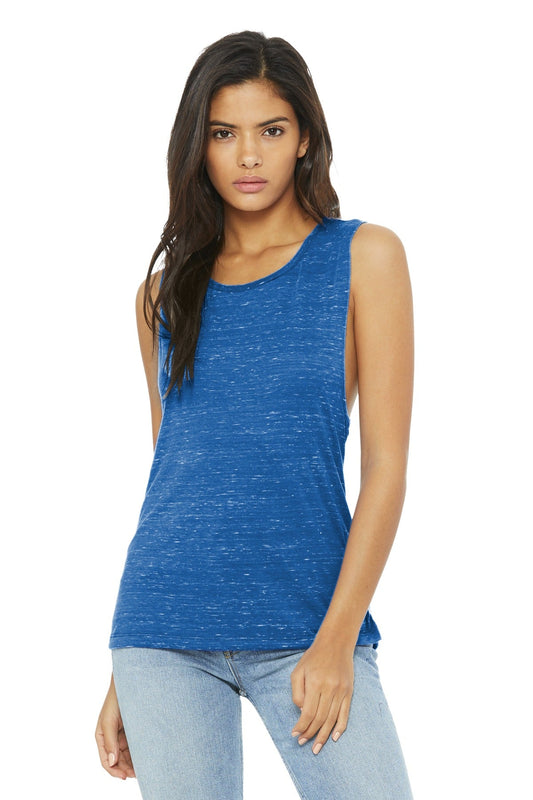 BELLA+CANVAS ® Women's Flowy Scoop Muscle Tank. BC8803 [True Royal Marble] - DFW Impression