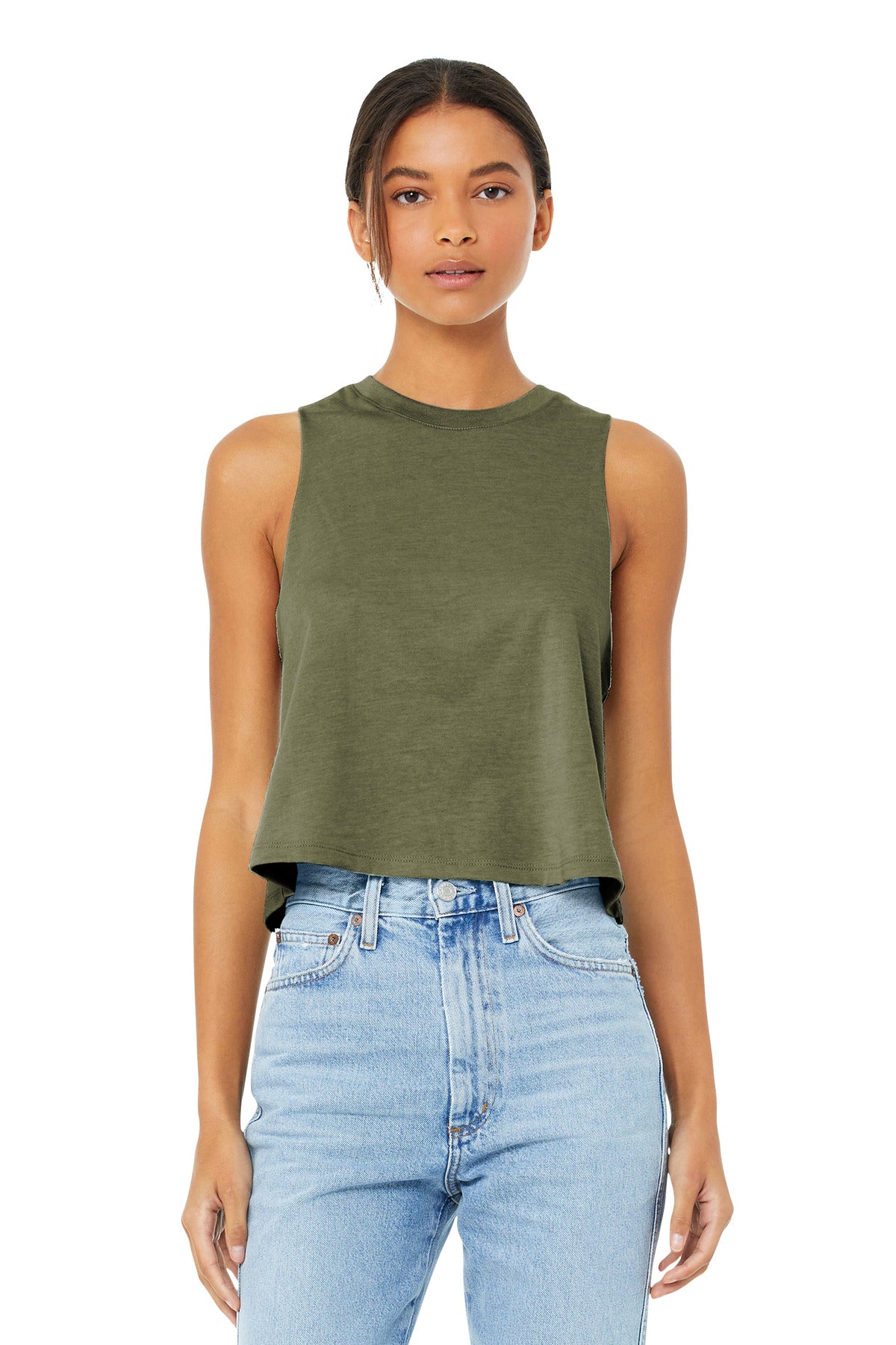 BELLA+CANVAS ® Women's Racerback Cropped Tank. BC6682 - DFW Impression