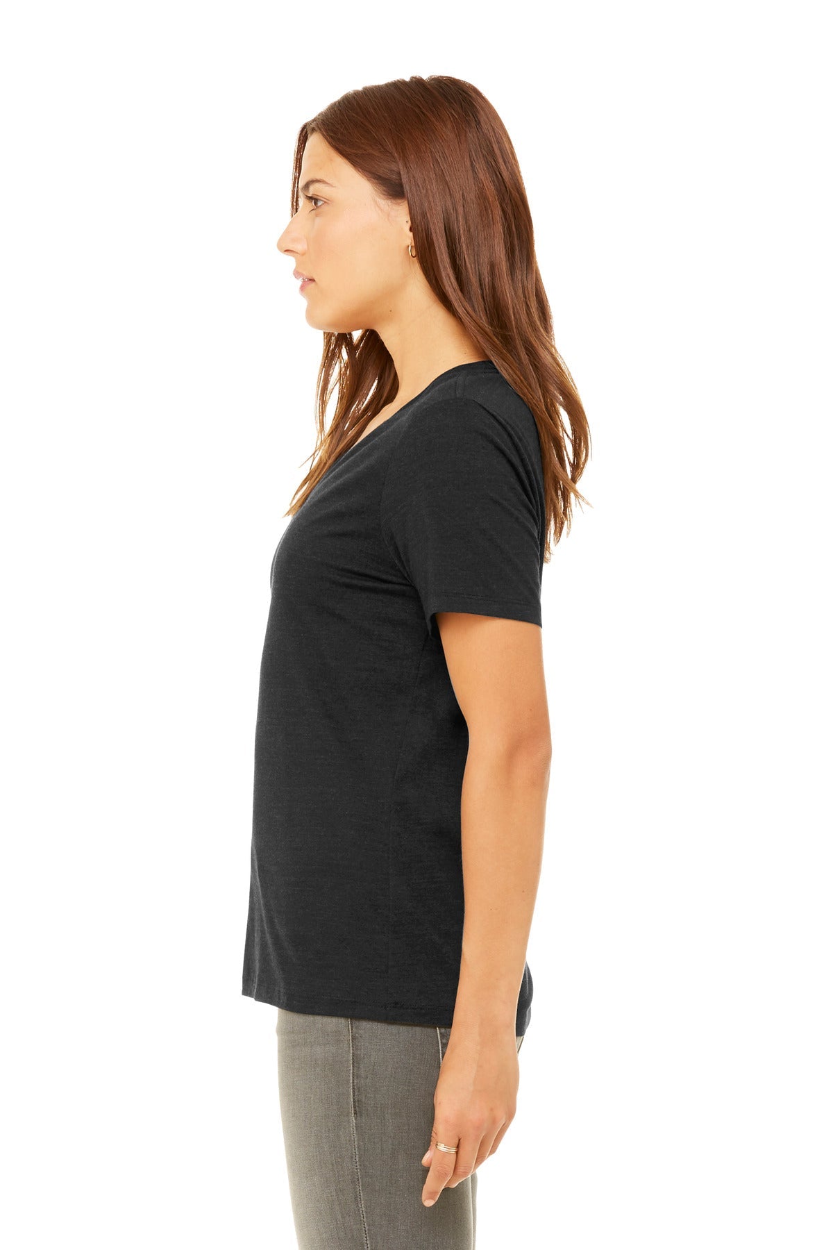 BELLA+CANVAS® Women's Relaxed Heather CVC V-Neck Tee BC6405CVC - DFW Impression