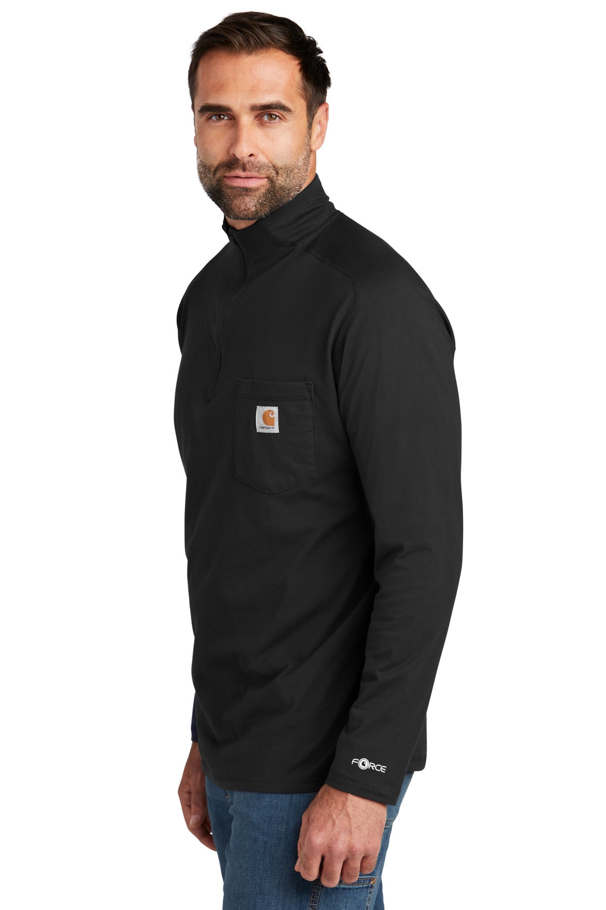 Carhartt Force® 1/4-Zip Long Sleeve T-Shirt CT104255 - DFW Impression