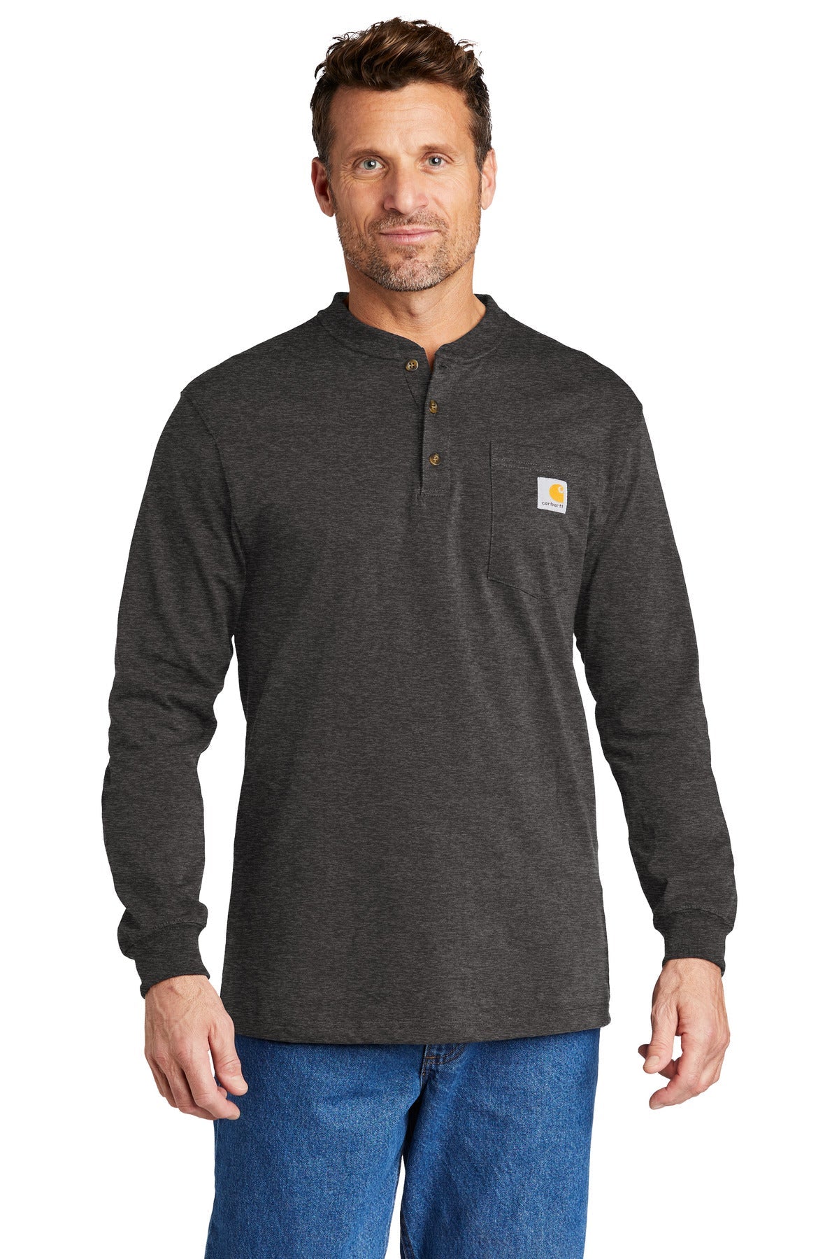 Carhartt® Long Sleeve Henley T-Shirt CTK128 - DFW Impression