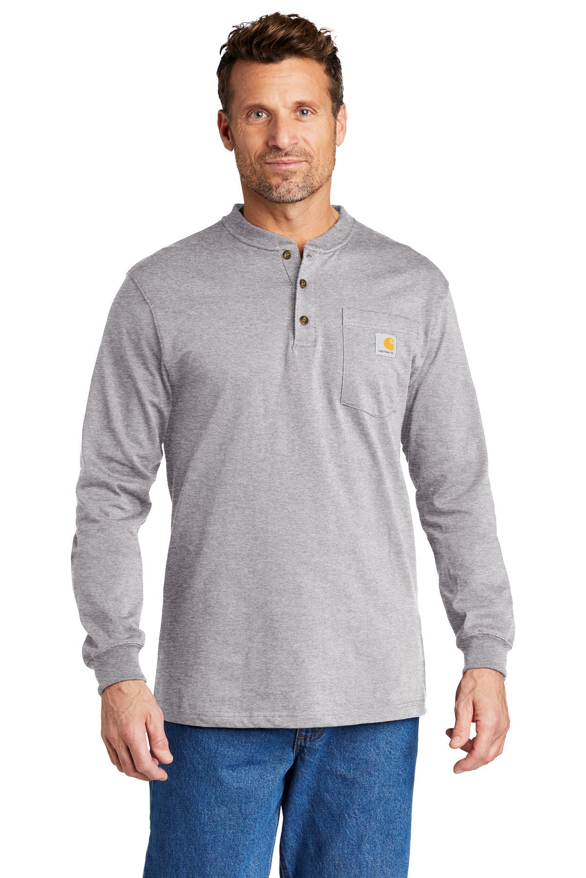 Carhartt® Long Sleeve Henley T-Shirt CTK128 - DFW Impression