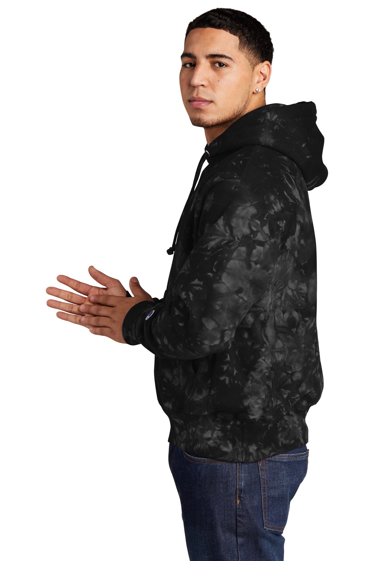 Champion ® Reverse Weave ® Scrunch-Dye Tie-Dye Hooded Sweatshirt. TDS101 - DFW Impression