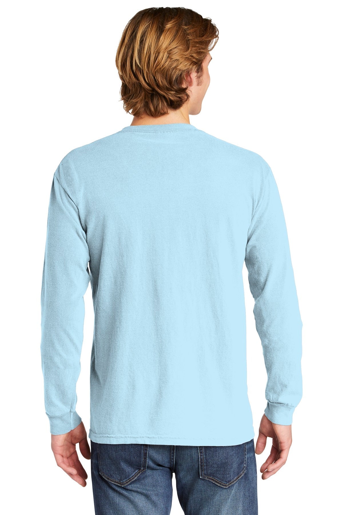 COMFORT COLORS ® Heavyweight Ring Spun Long Sleeve Pocket Tee. 4410 [Chambray] - DFW Impression