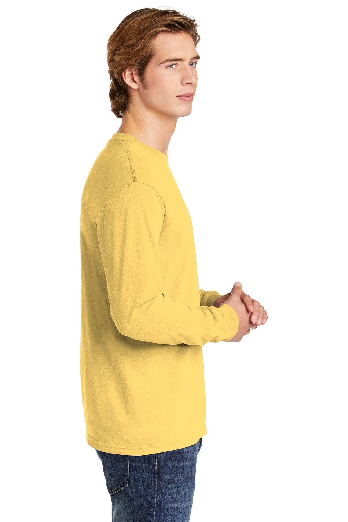COMFORT COLORS ® Heavyweight Ring Spun Long Sleeve Tee. 6014 [Butter] - DFW Impression