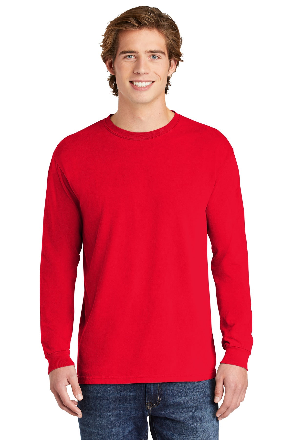COMFORT COLORS ® Heavyweight Ring Spun Long Sleeve Tee. 6014 [Red] - DFW Impression