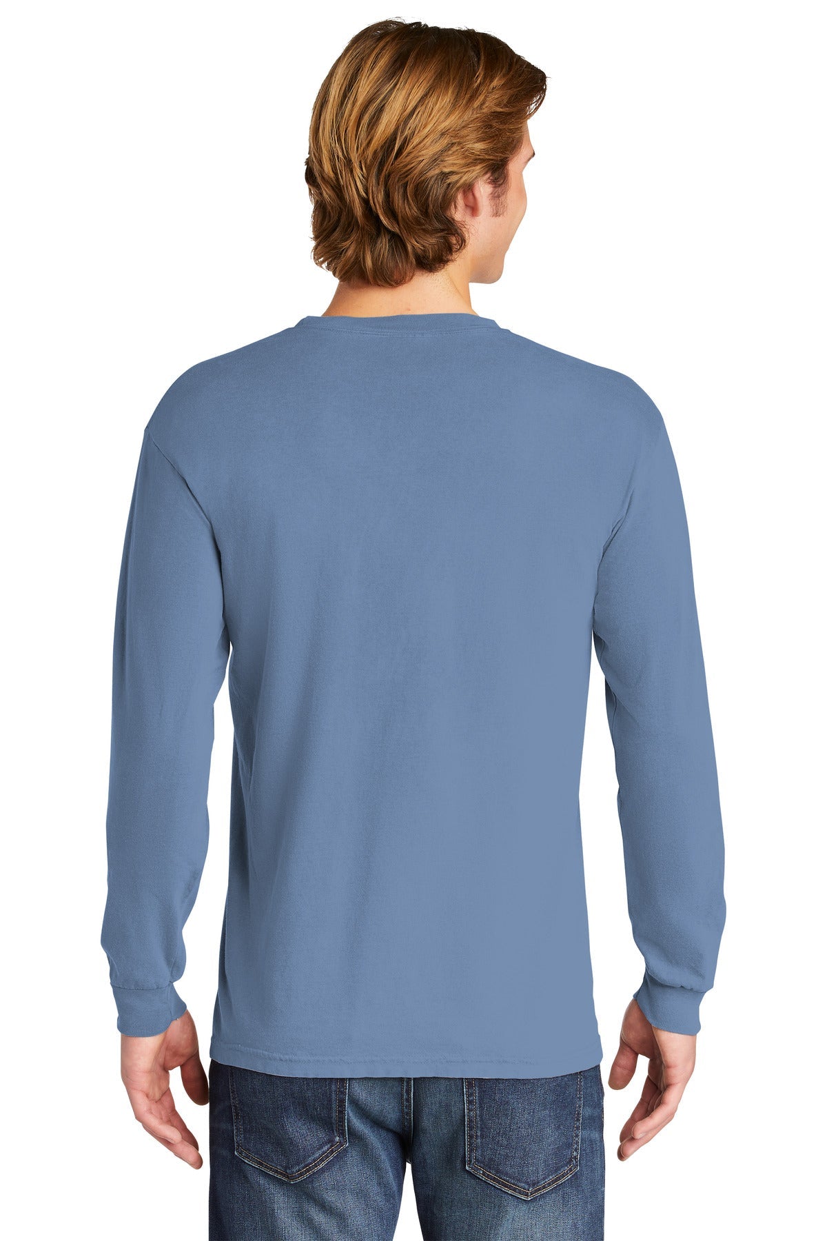 COMFORT COLORS Heavyweight Ring Spun Long Sleeve Tee. 6014 Washed Denim