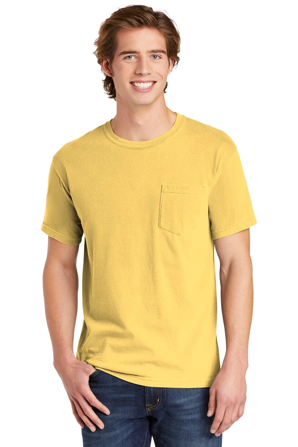 COMFORT COLORS ® Heavyweight Ring Spun Pocket Tee. 6030 [Butter] - DFW Impression
