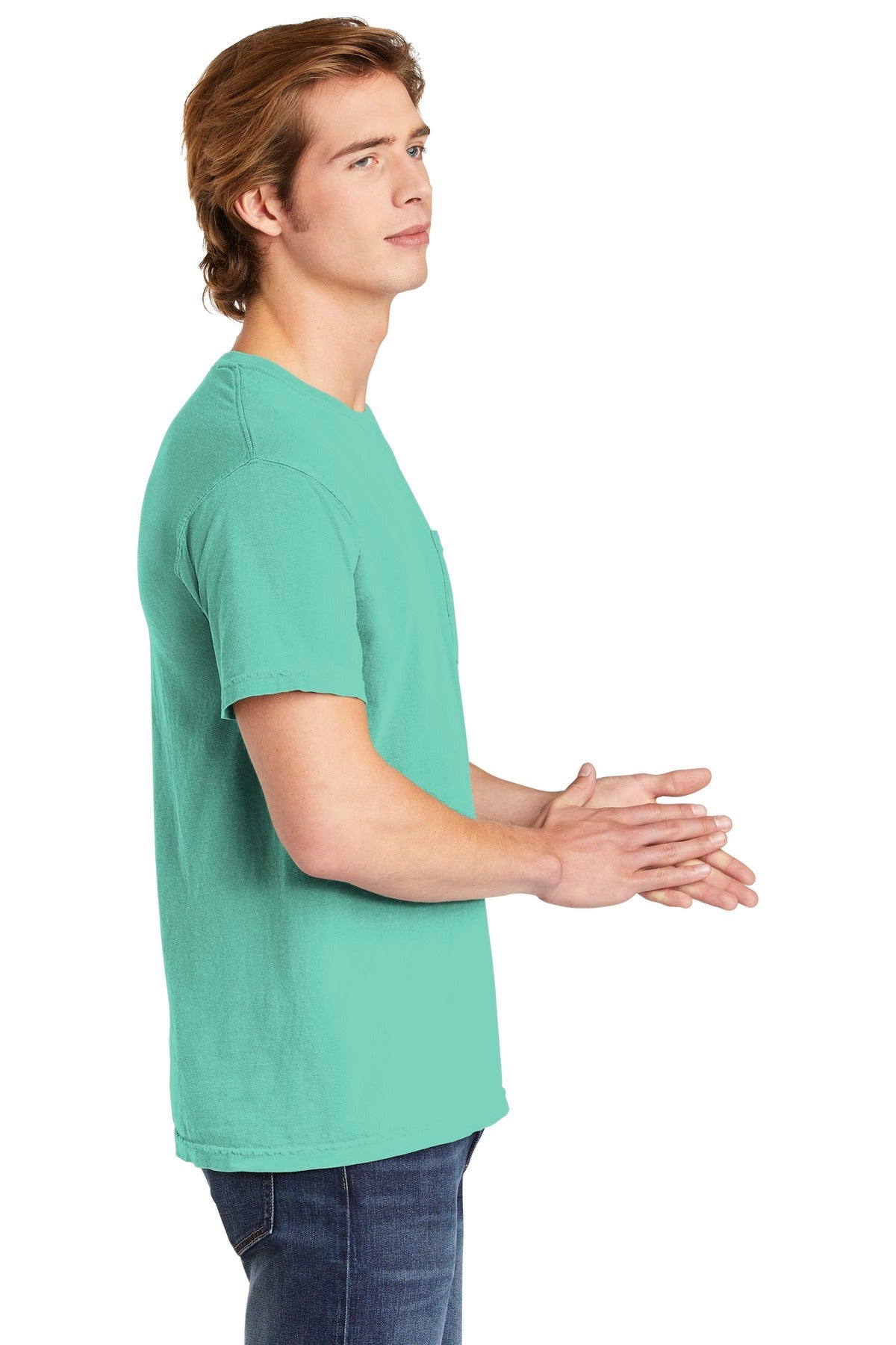 COMFORT COLORS ® Heavyweight Ring Spun Pocket Tee. 6030 [Chalky Mint] - DFW Impression