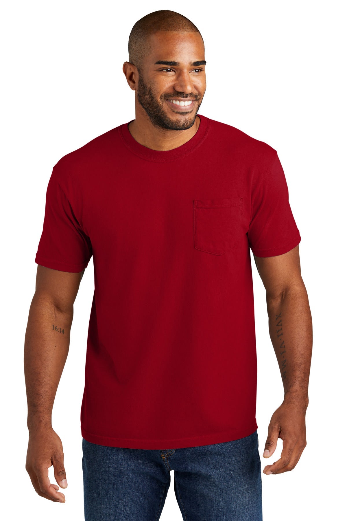 COMFORT COLORS ® Heavyweight Ring Spun Pocket Tee. 6030 [Red] - DFW Impression