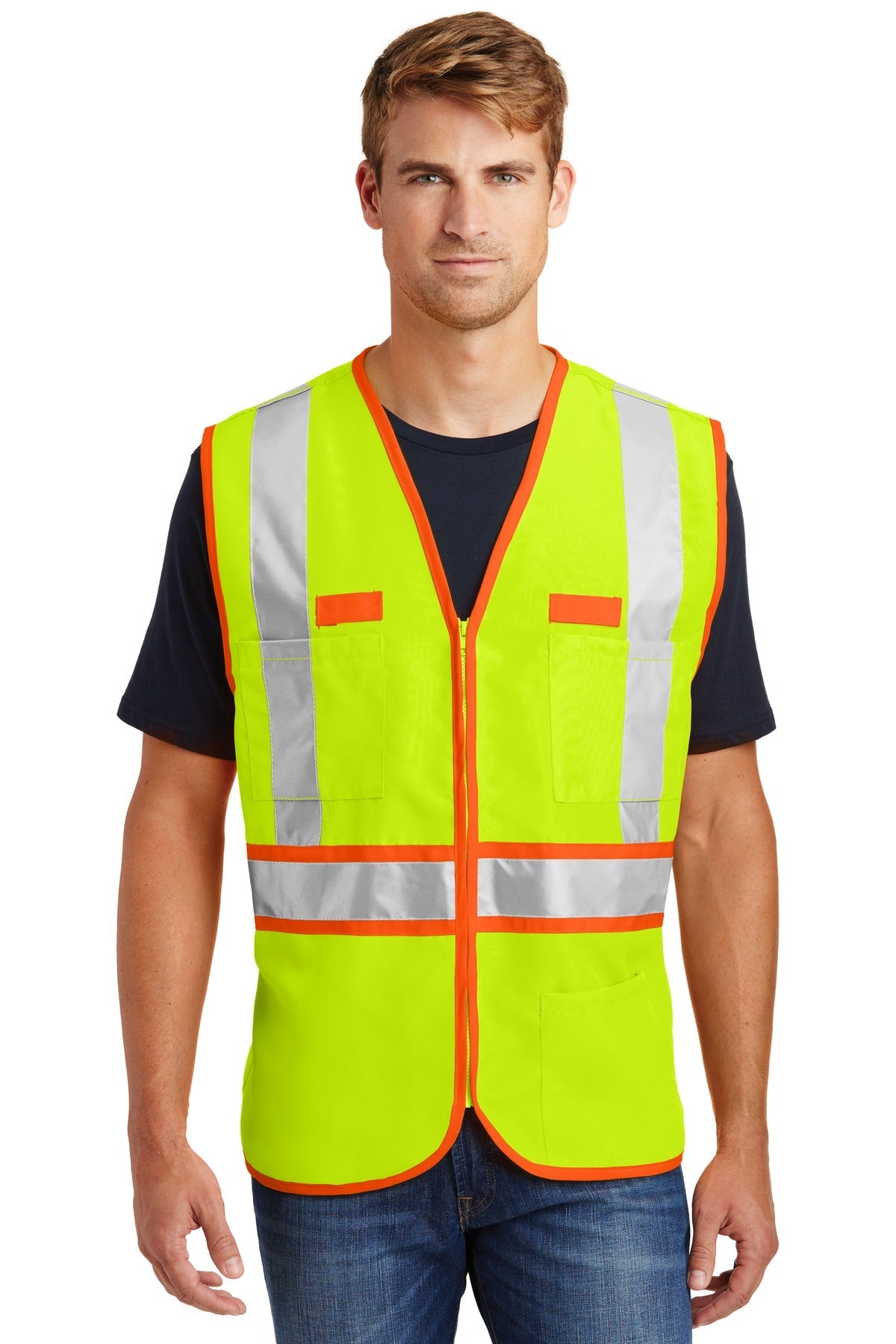 CornerStone® - ANSI 107 Class 2 Dual-Color Safety Vest. CSV407 - DFW Impression