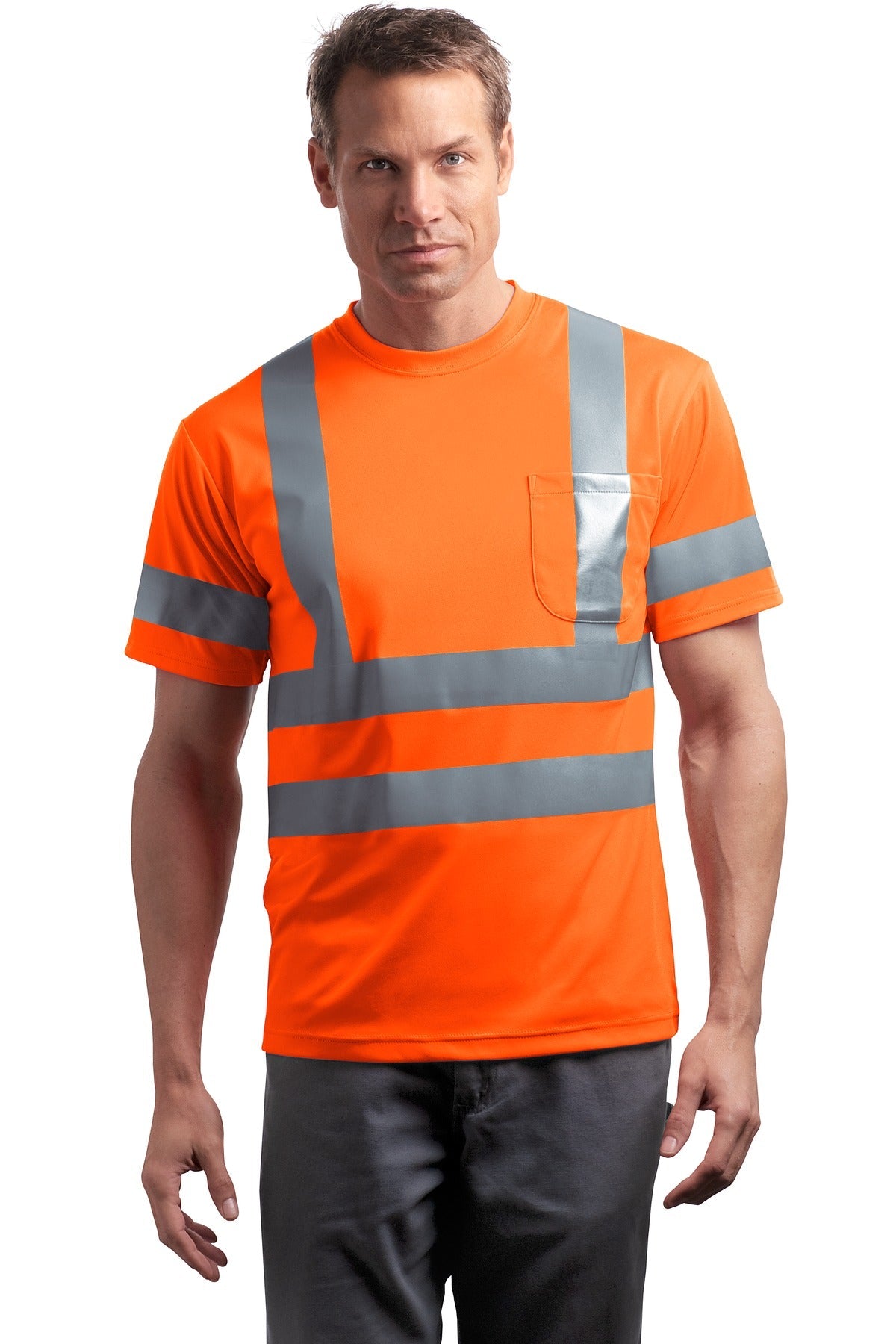 CornerStone® - ANSI 107 Class 3 Short Sleeve Snag-Resistant Reflective T-Shirt. CS408 - DFW Impression