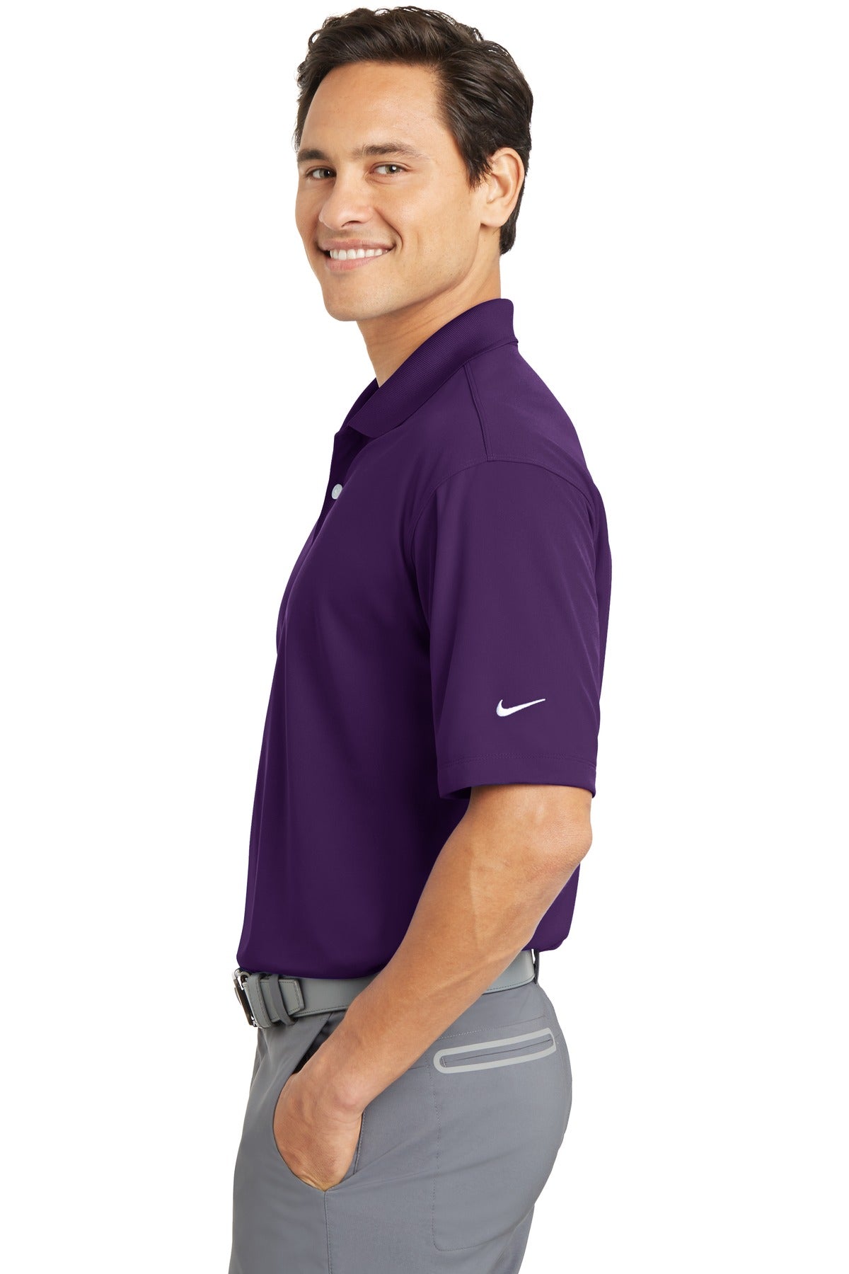 DISCONTINUED Nike Dri-FIT Micro Pique Polo. 363807 [Night Purple] - DFW Impression