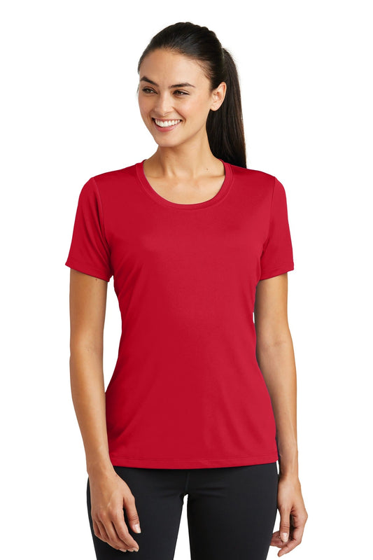 DISCONTINUED Sport-Tek® Ladies PosiCharge® Tough Tee™. LST320 [Deep Red] - DFW Impression