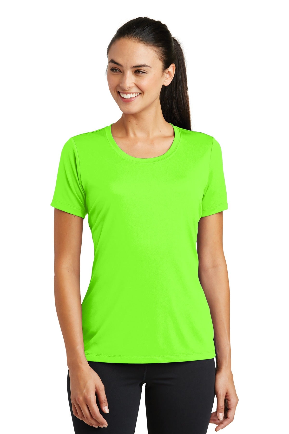 DISCONTINUED Sport-Tek® Ladies PosiCharge® Tough Tee™. LST320 [Neon Green] - DFW Impression