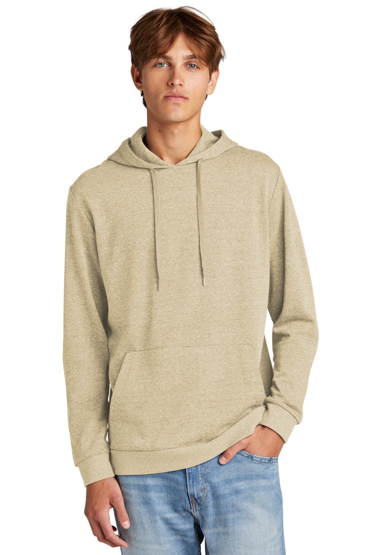 District® Perfect Tri® Fleece Pullover Hoodie DT1300 [Desert Tan Heather] - DFW Impression