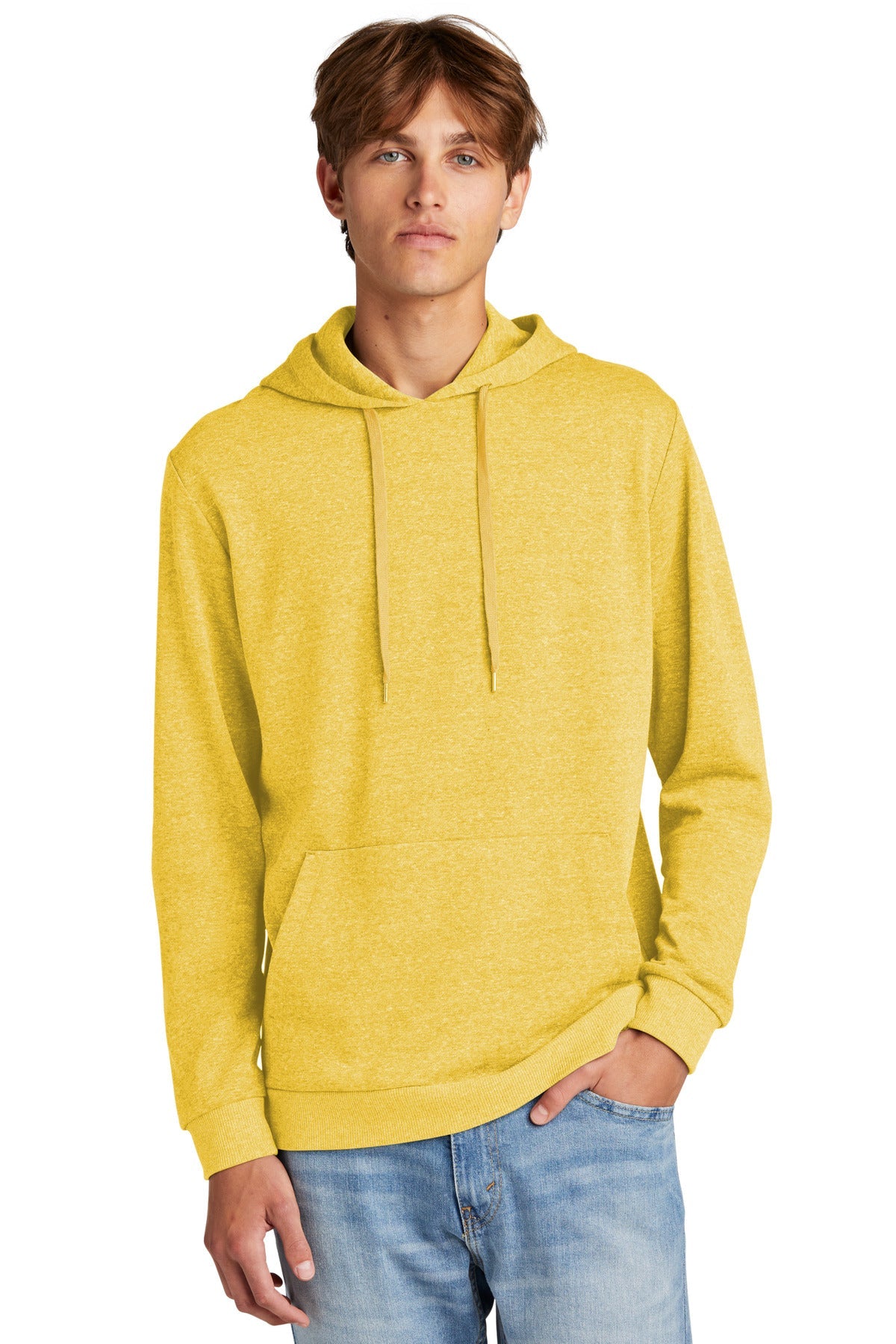 District® Perfect Tri® Fleece Pullover Hoodie DT1300 [Ochre Yellow Heather] - DFW Impression