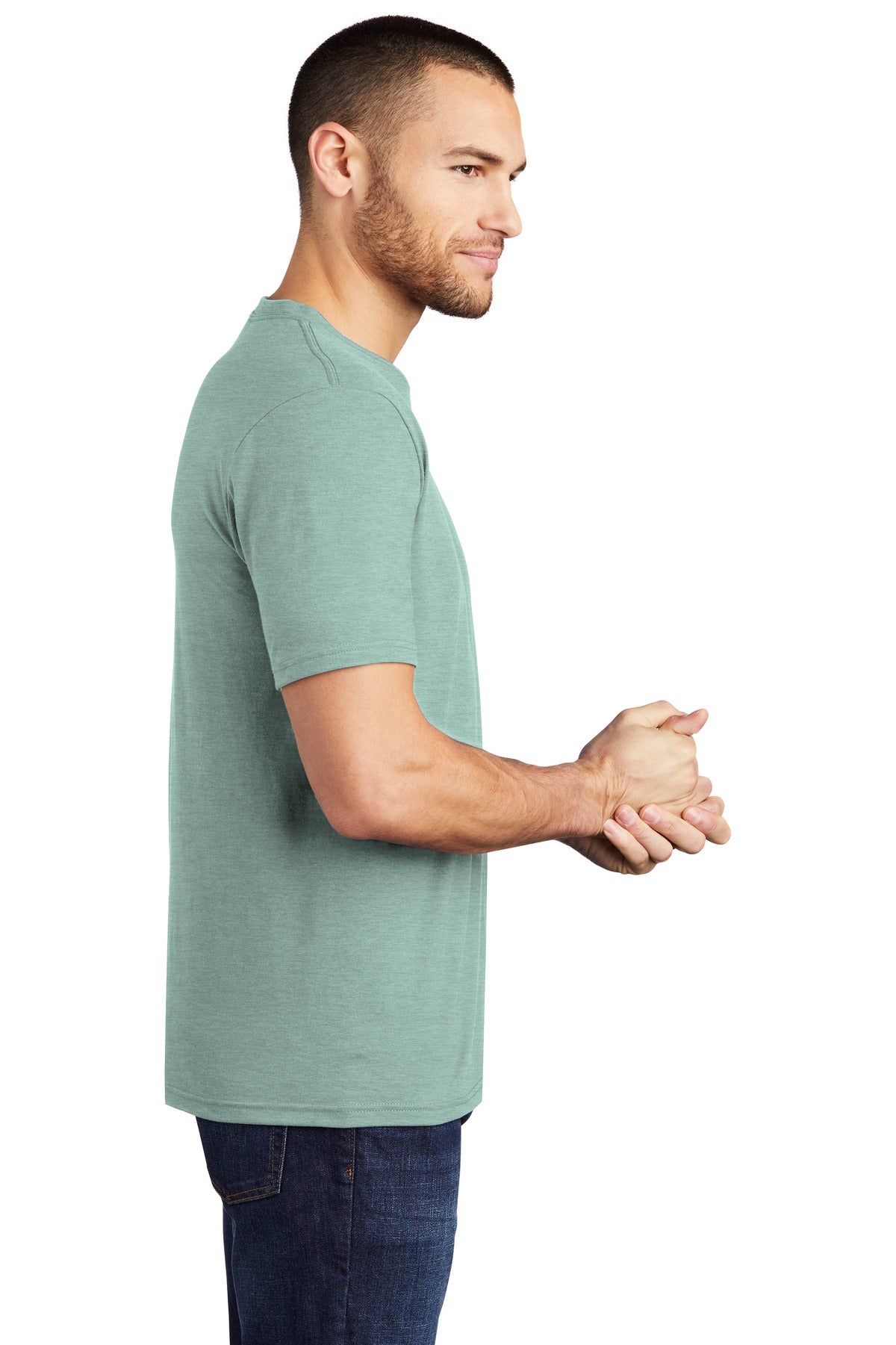 District ® Perfect Tri®Tee. DM130 [Heathered Dusty Sage] - DFW Impression