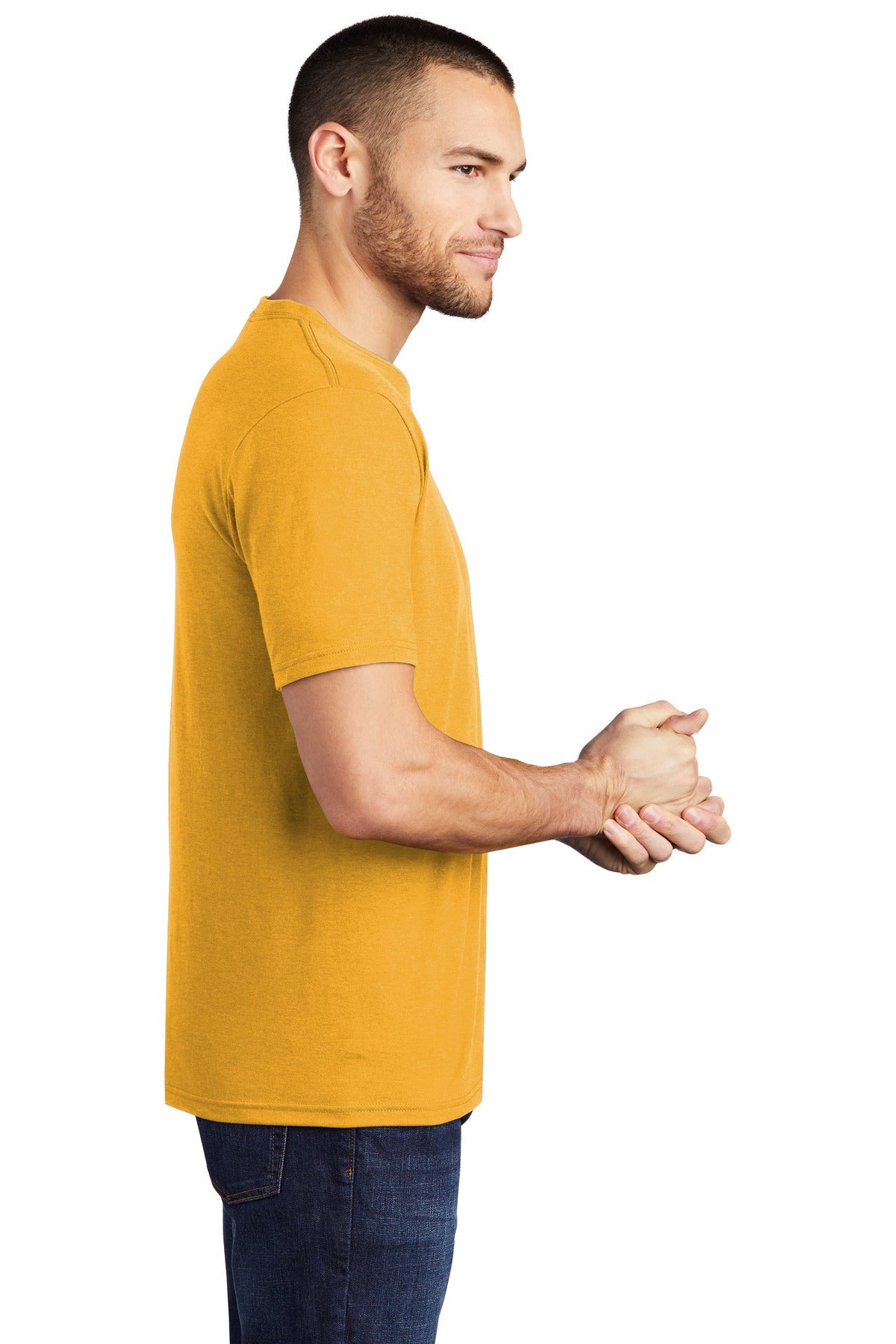 District ® Perfect Tri®Tee. DM130 [Ochre Yellow Heather] - DFW Impression