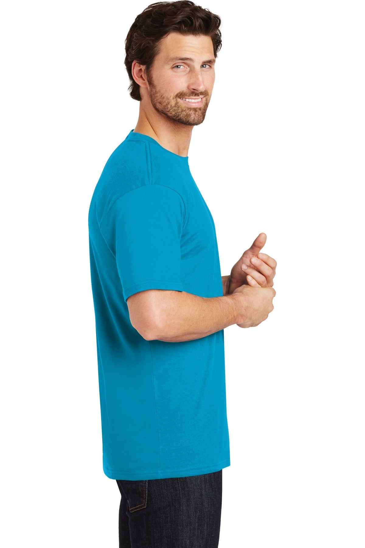 District® Perfect Weight®Tee. DT104 [Bright Turquoise] - DFW Impression