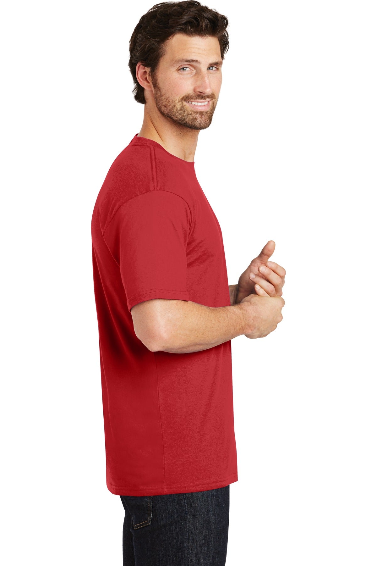 District® Perfect Weight®Tee. DT104 [Classic Red] - DFW Impression