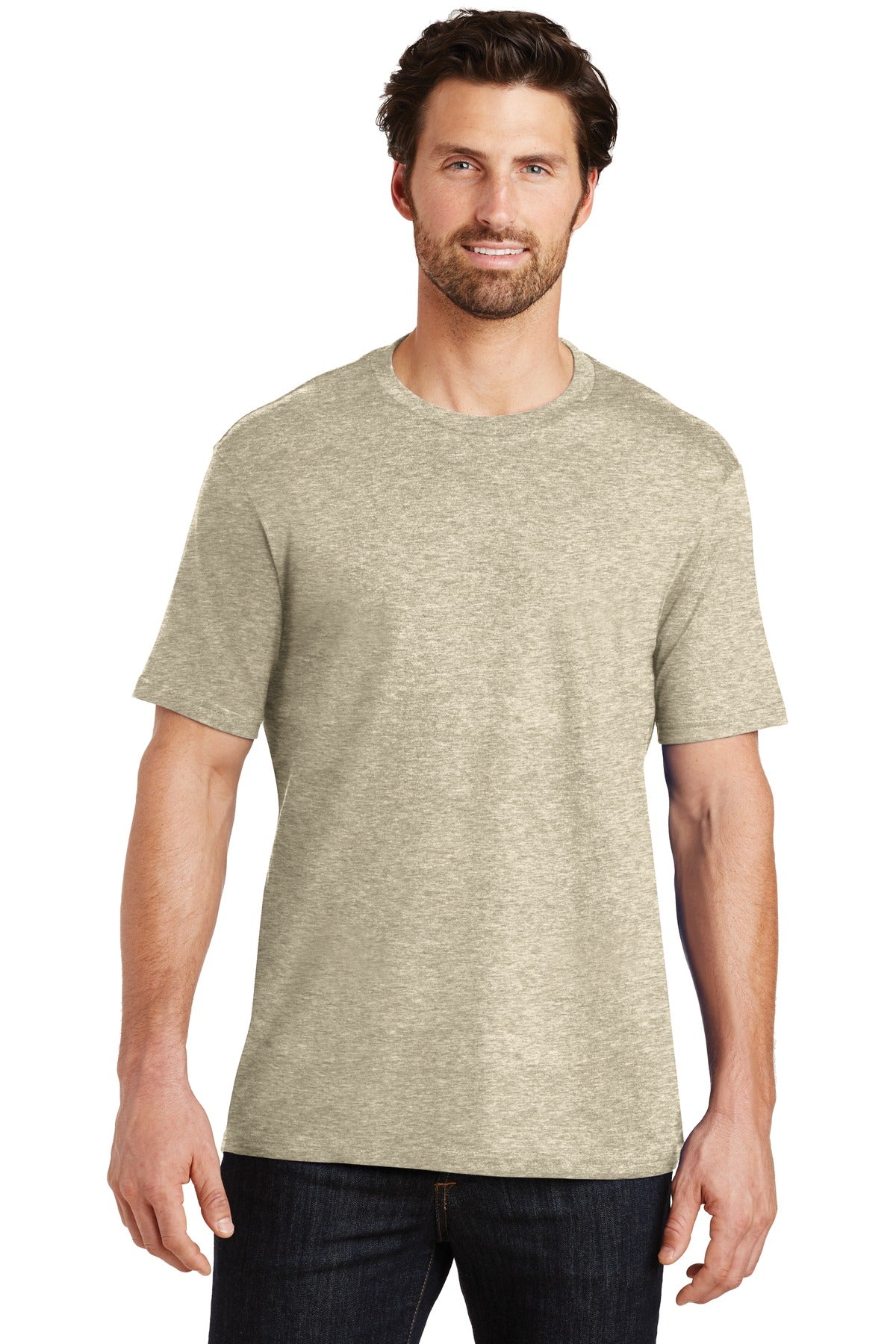 District® Perfect Weight®Tee. DT104 [Heathered Latte] - DFW Impression