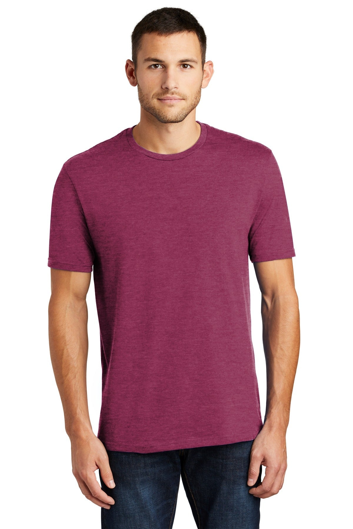 District® Perfect Weight®Tee. DT104 [Heathered Loganberry] - DFW Impression