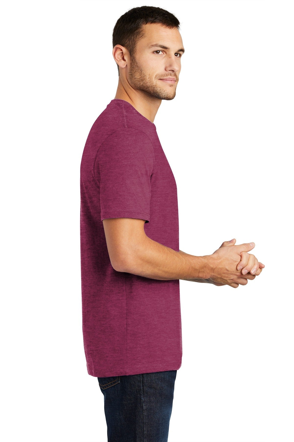 District® Perfect Weight®Tee. DT104 [Heathered Loganberry] - DFW Impression