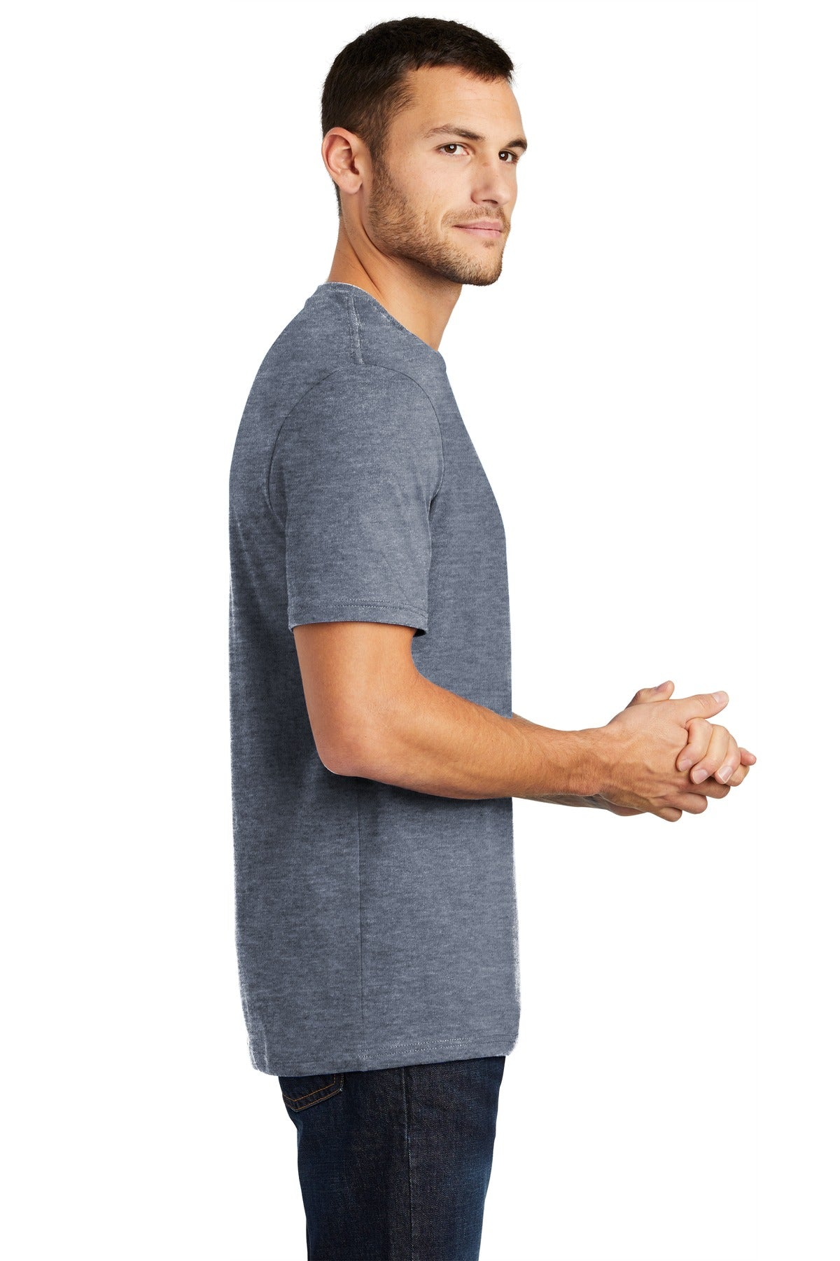 District® Perfect Weight®Tee. DT104 [Heathered Navy] - DFW Impression