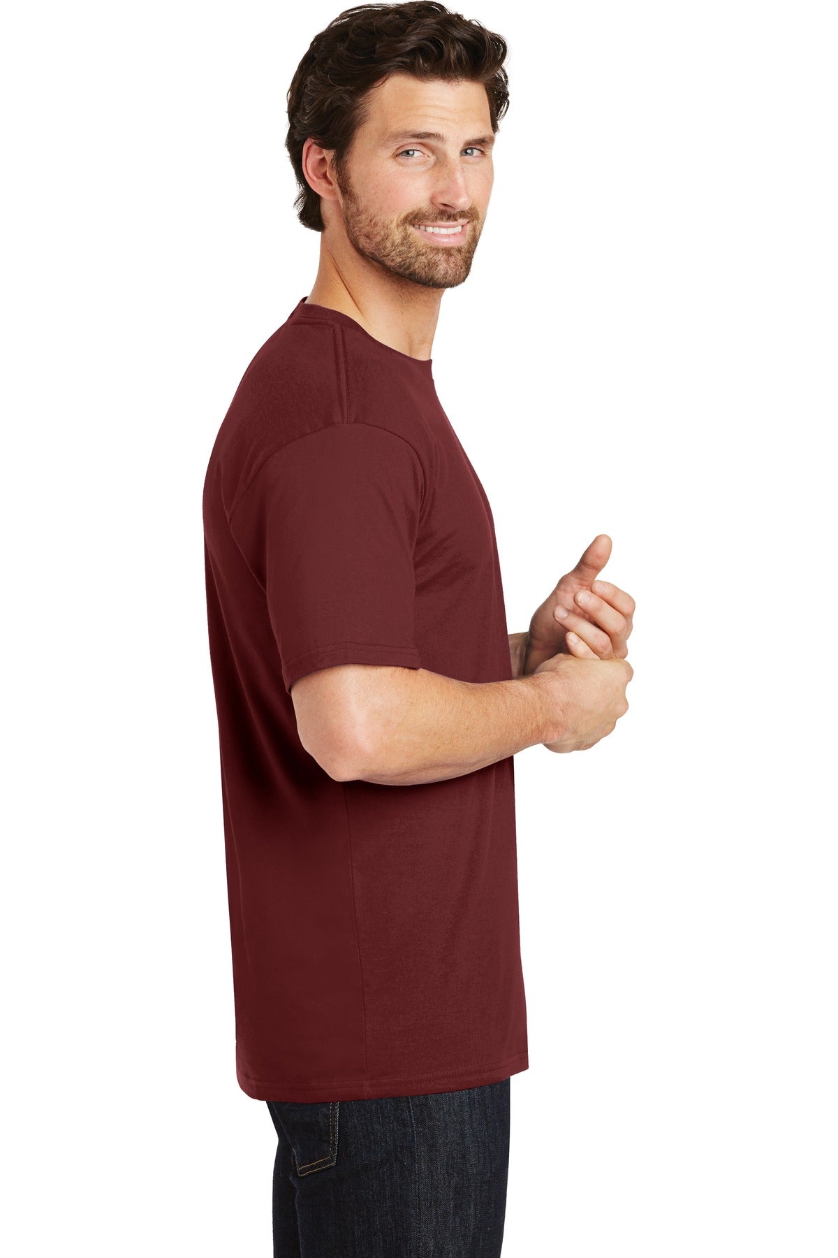 District® Perfect Weight®Tee. DT104 [Sangria] - DFW Impression