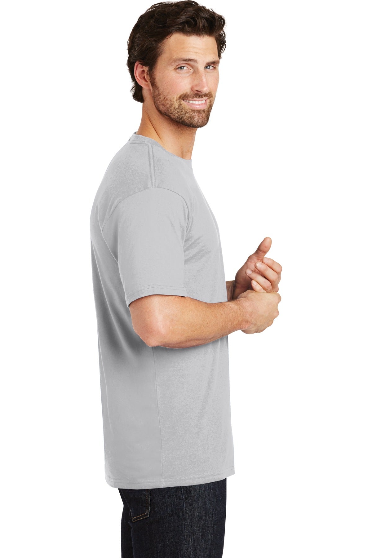 District® Perfect Weight®Tee. DT104 [Silver] - DFW Impression