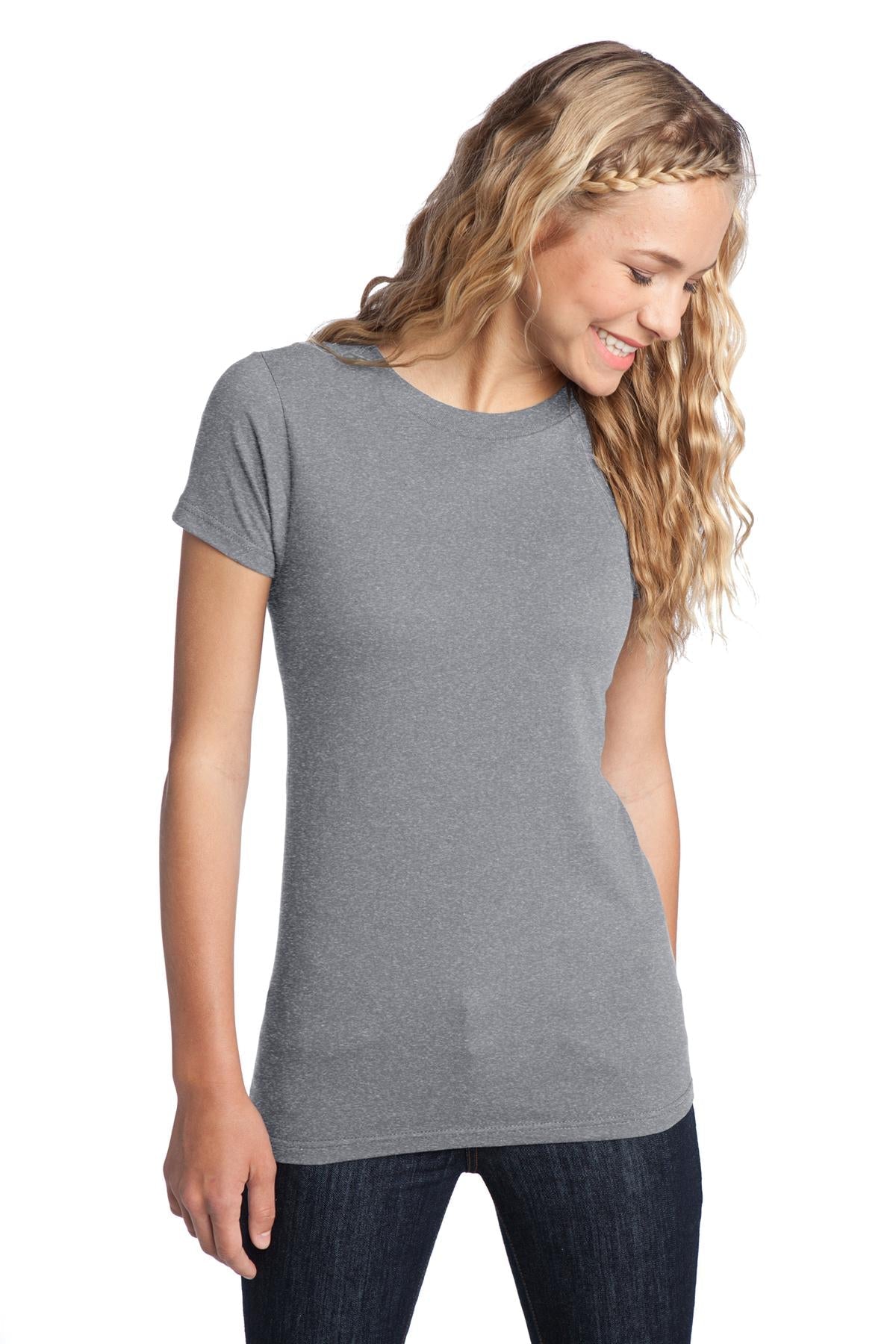 District® Women's Fitted The Concert Tee® DT5001 [Heather Grey] - DFW Impression