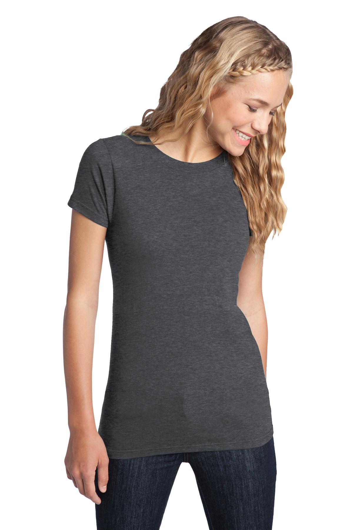 District® Women's Fitted The Concert Tee® DT5001 [Heathered Charcoal] - DFW Impression