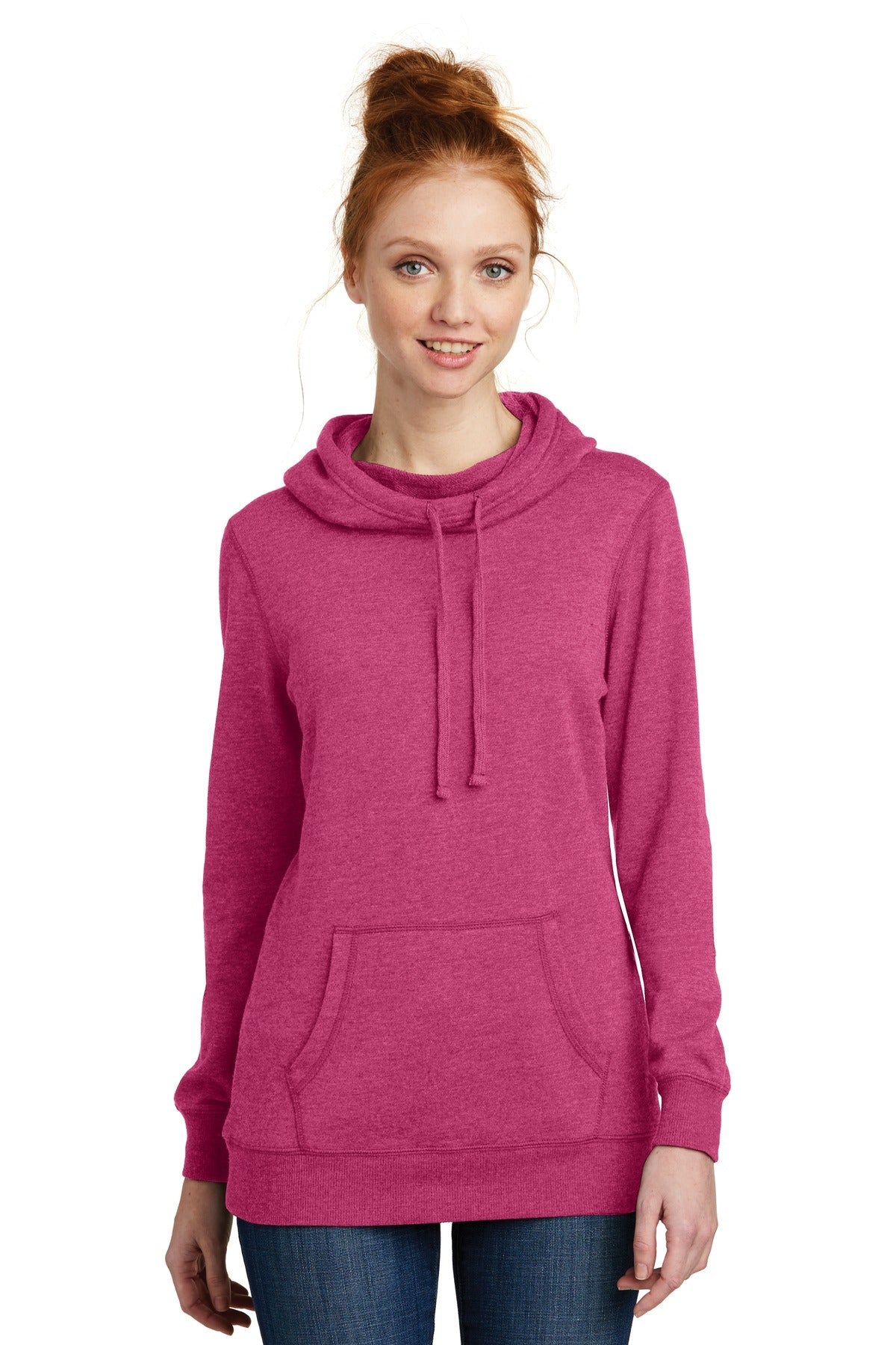 District ® Women's Lightweight Fleece Hoodie. DM493 - DFW Impression