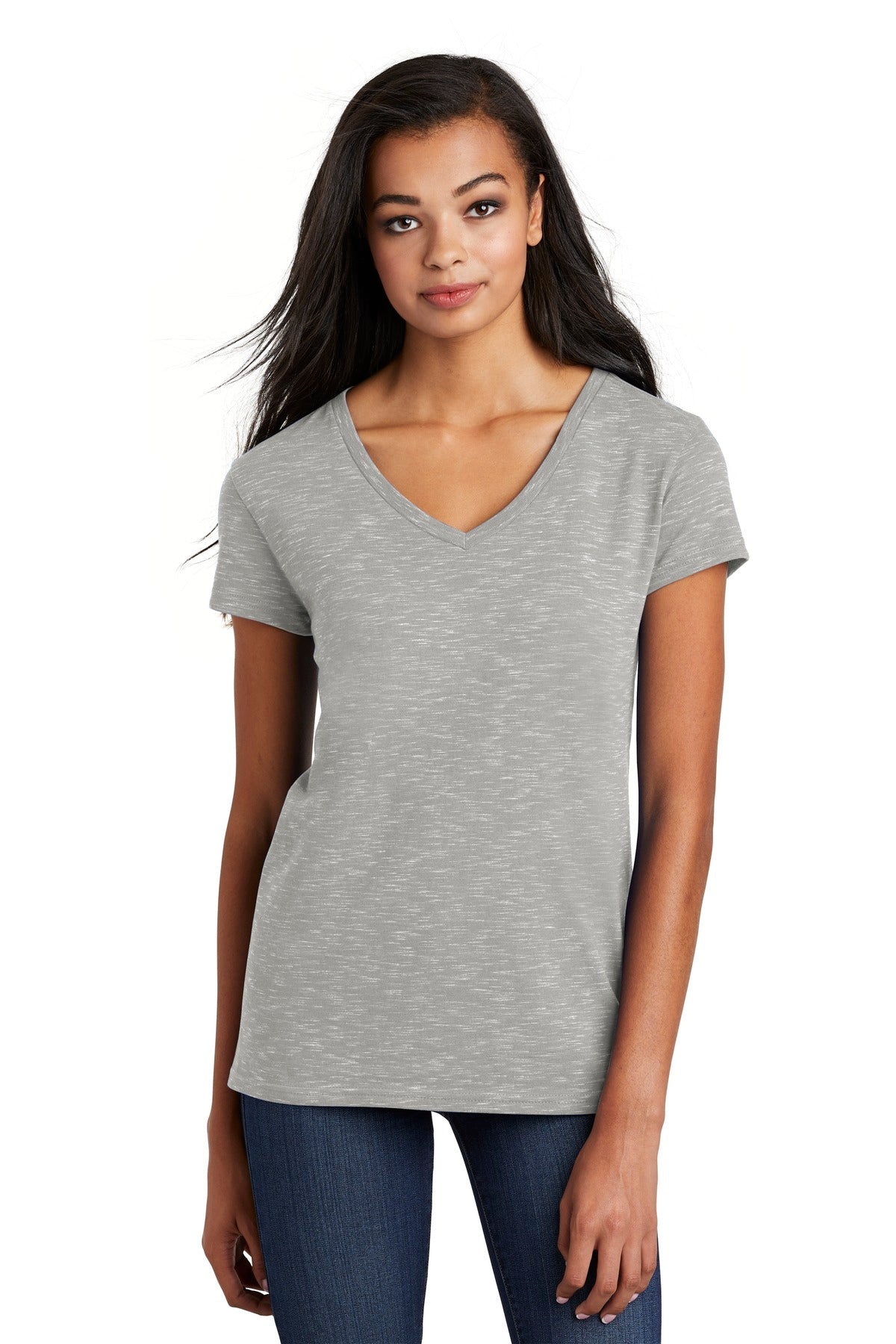 District ® Women's Medal V-Neck Tee. DT664 - DFW Impression