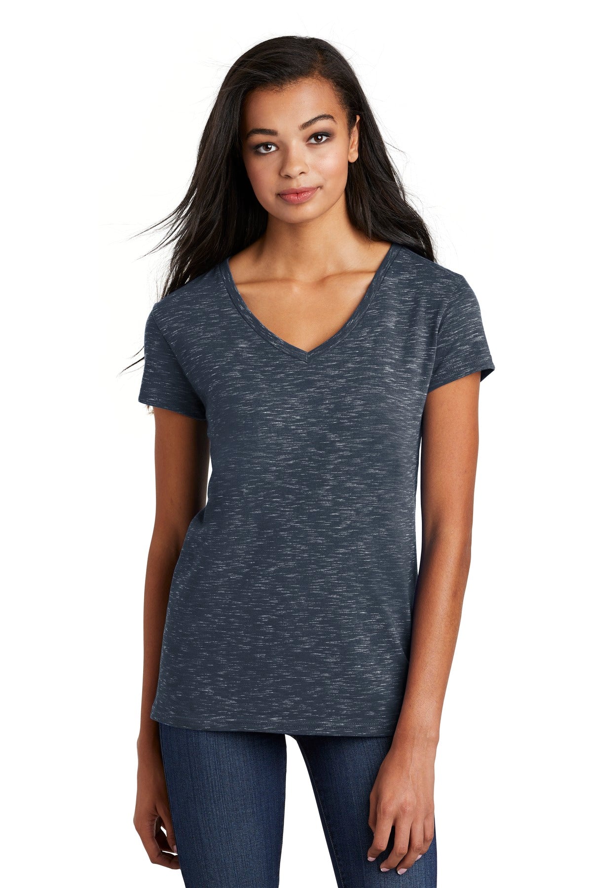 District ® Women's Medal V-Neck Tee. DT664 - DFW Impression