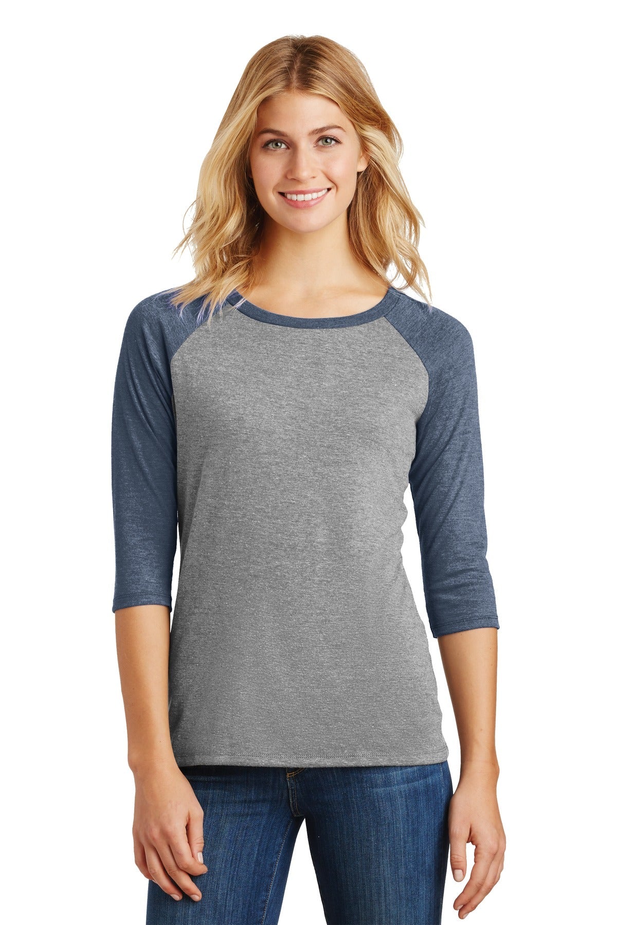 District® Women's Perfect Tri® 3/4-Sleeve Raglan. DM136L - DFW Impression