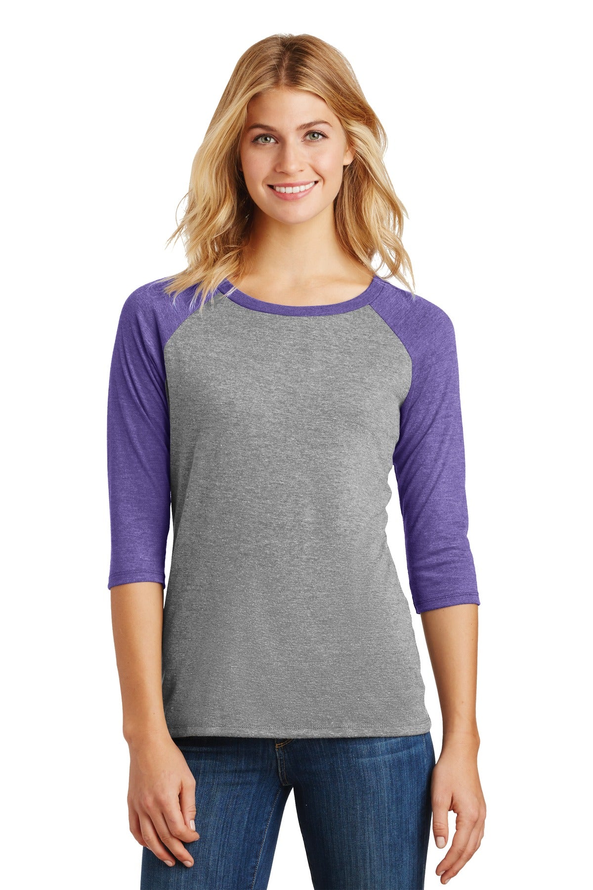 District® Women's Perfect Tri® 3/4-Sleeve Raglan. DM136L - DFW Impression