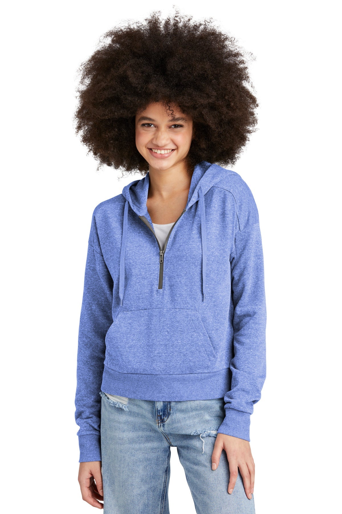 District® Women's Perfect Tri® Fleece 1/2-Zip Pullover DT1311 - DFW Impression