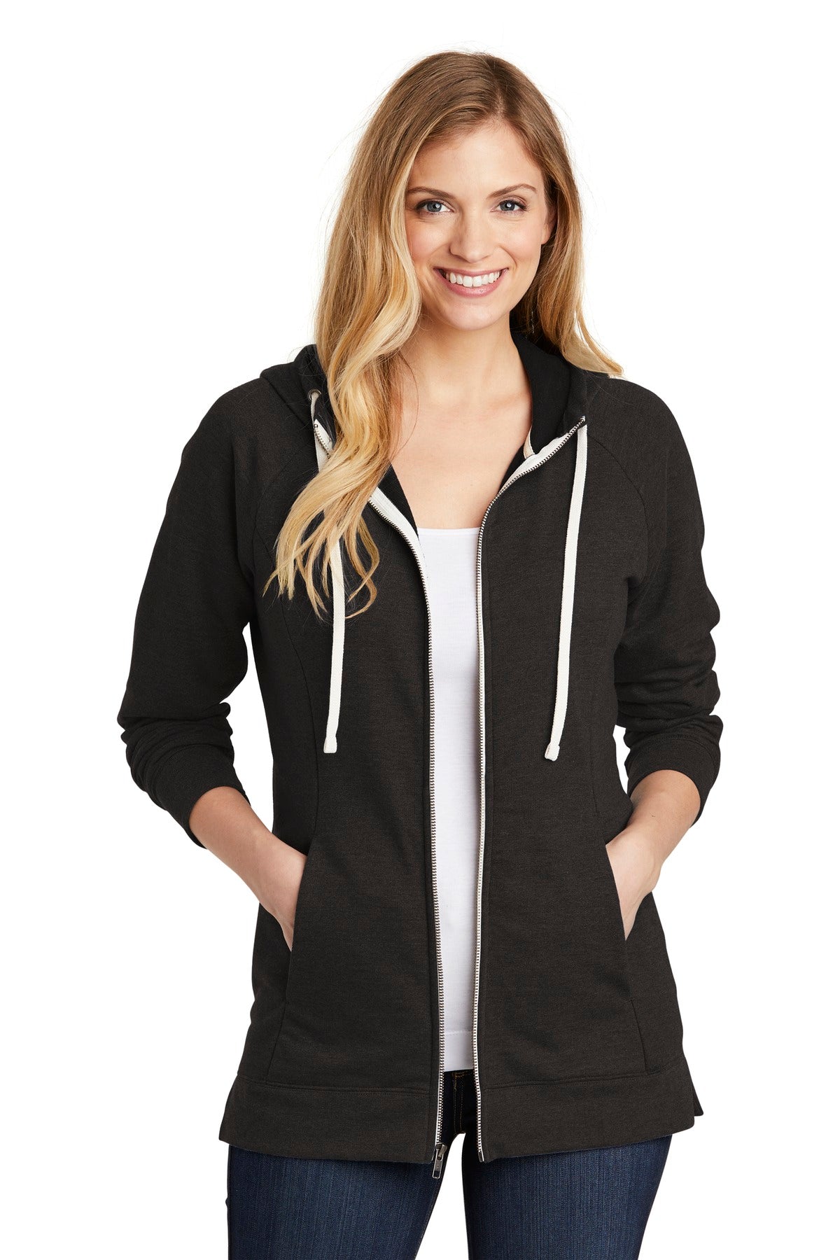 District ® Women's Perfect Tri ® French Terry Full-Zip Hoodie. DT456 - DFW Impression