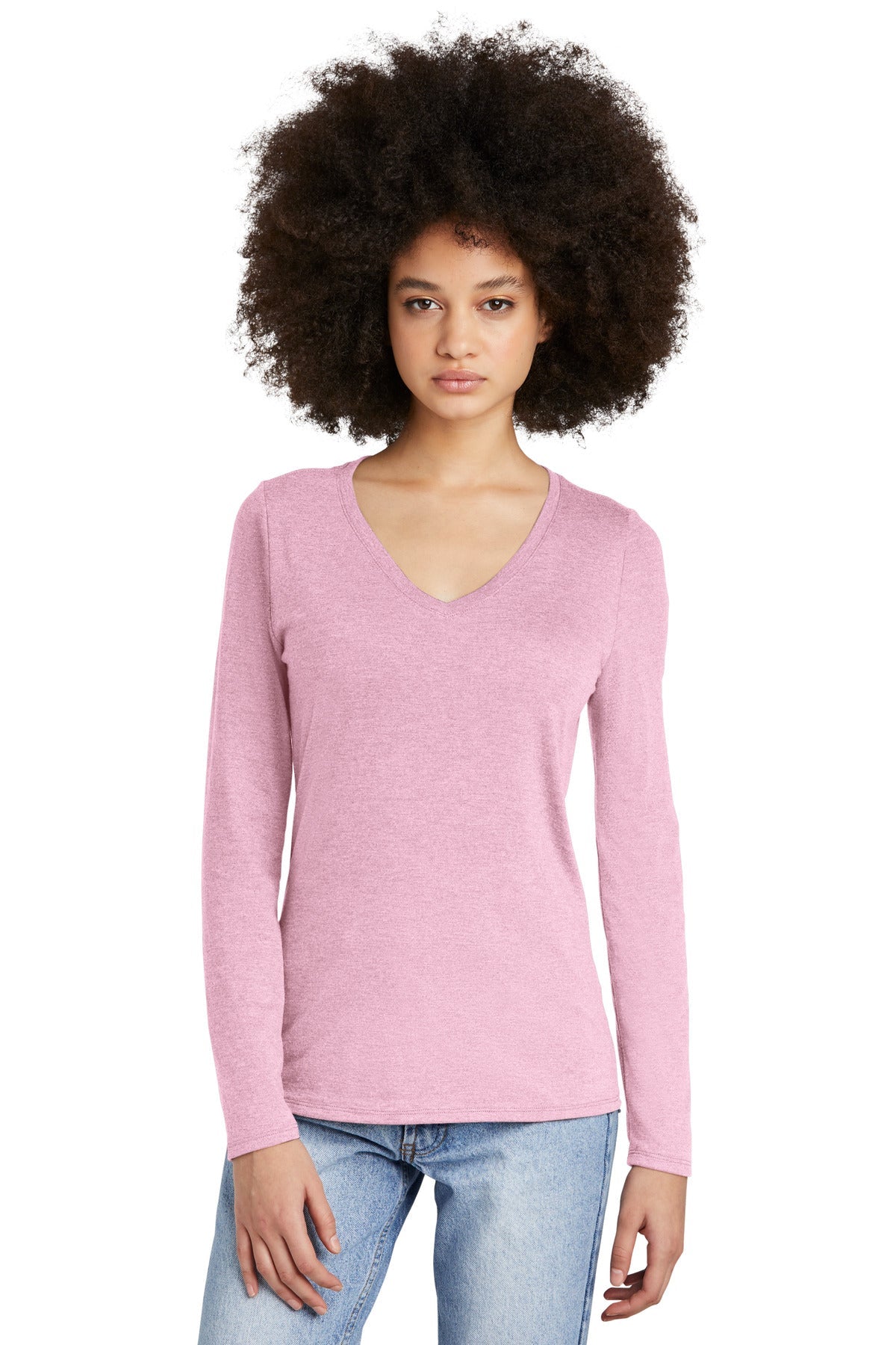 District® Women's Perfect Tri® Long Sleeve V-Neck Tee DT135 - DFW Impression