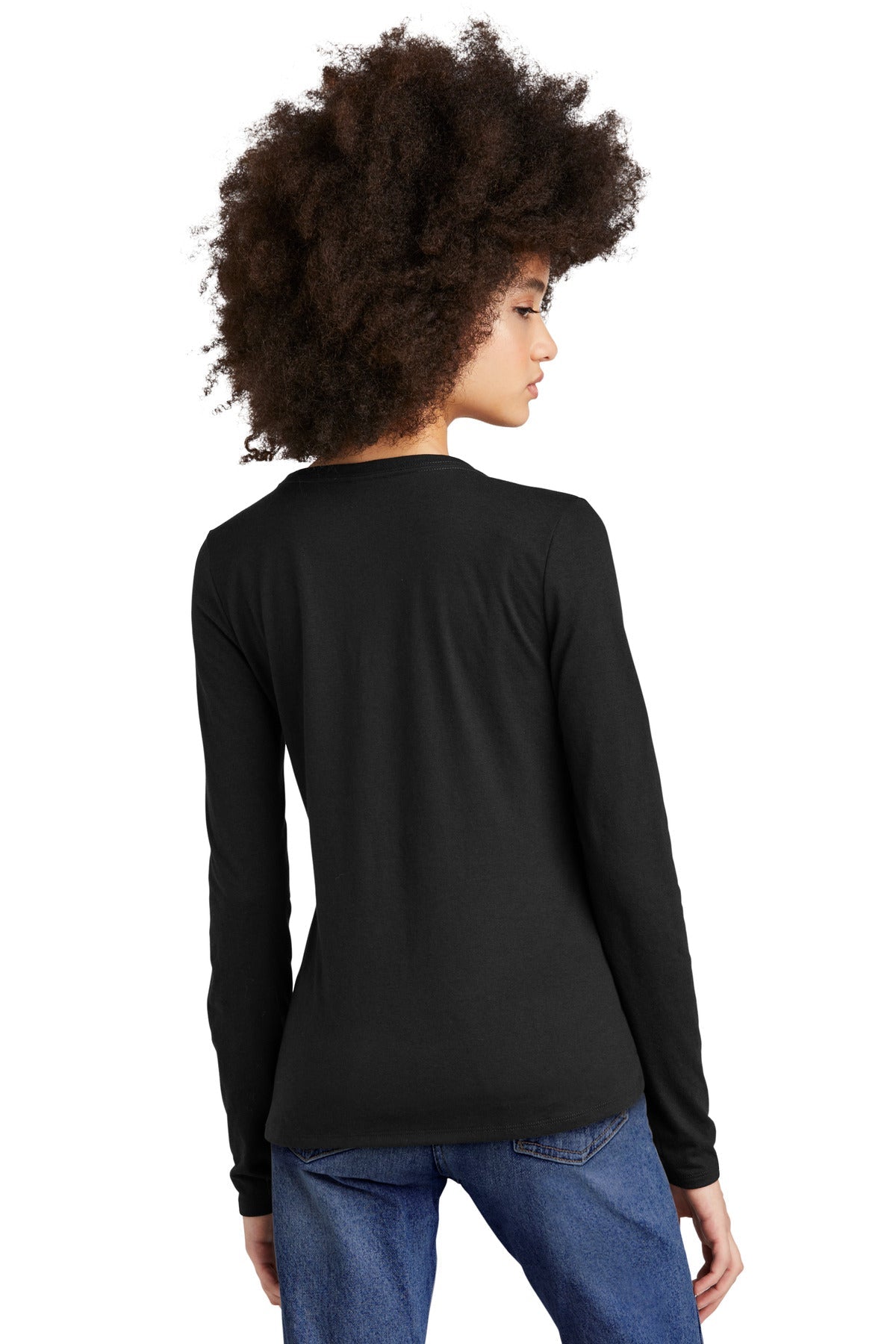 District® Women's Perfect Tri® Long Sleeve V-Neck Tee DT135 - DFW Impression