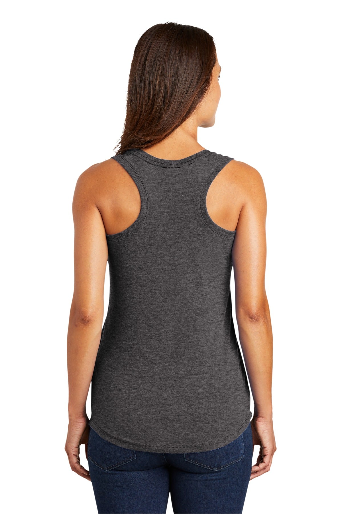 District ® Women's Perfect Tri® Racerback Tank. DM138L [Heathered Charcoal] - DFW Impression